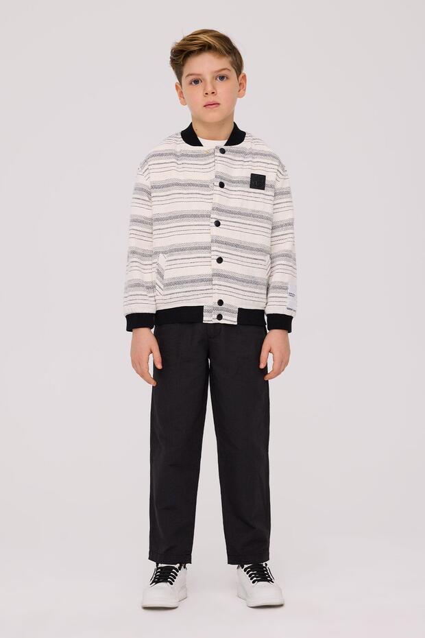 سترة مخططة للأولاد - 1