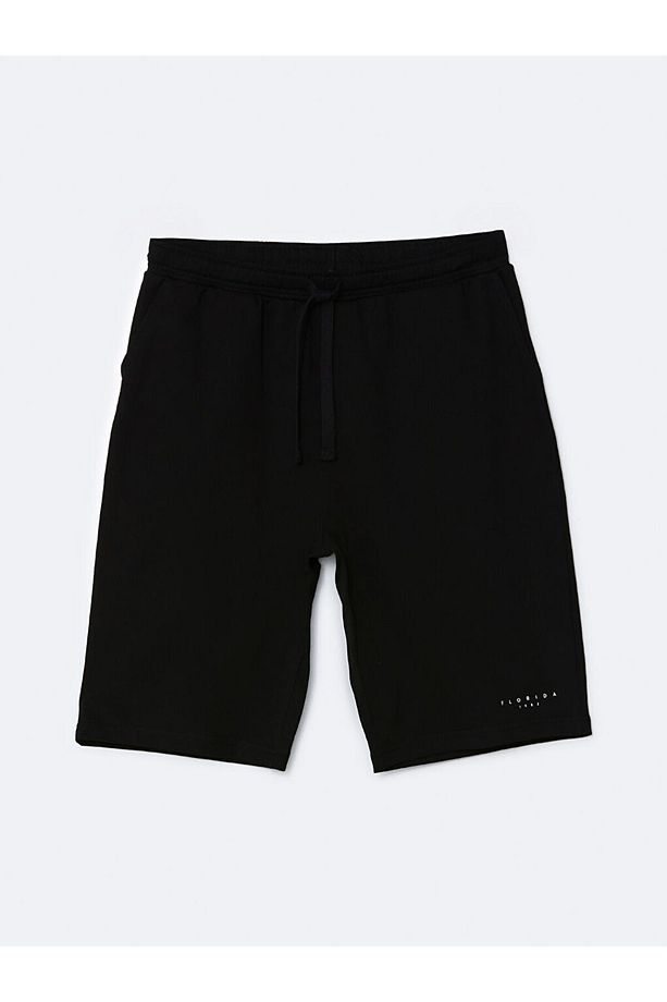 Siyah Standart Kalıp Erkek Pijama Alt Şort - 4