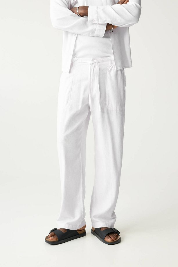 Keten karışımlı jogger pantolon - 2