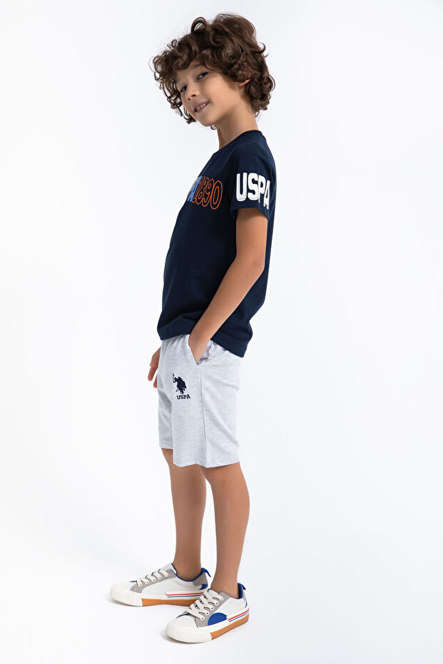 U.S. Polo Assn Boys Navy Bermuda Set