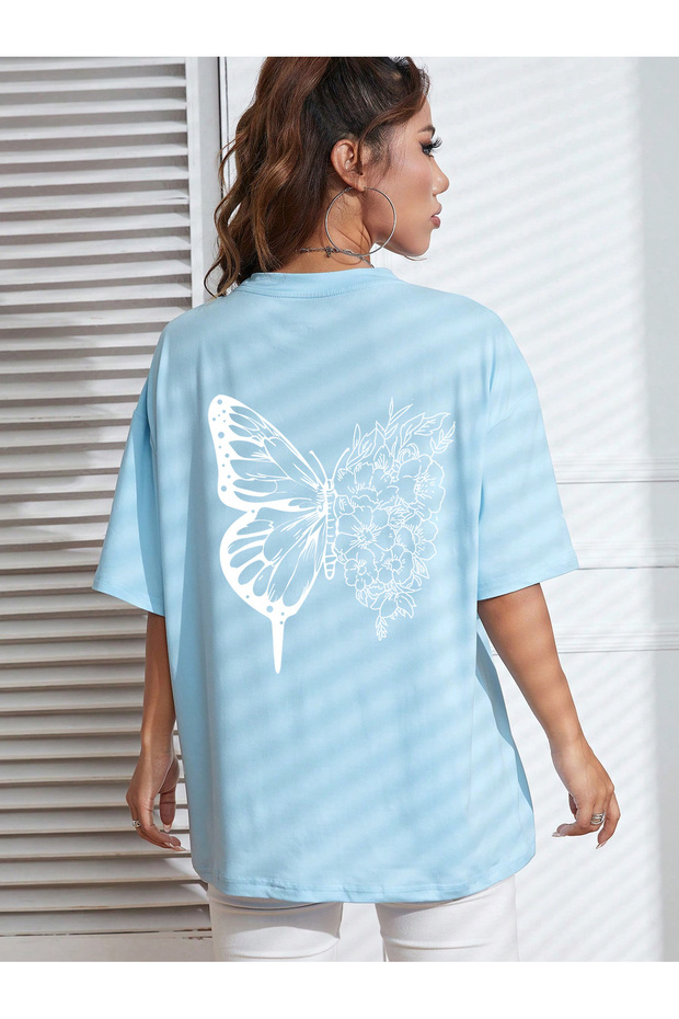 Unisex Drawing Butterflies Design T-Shirt