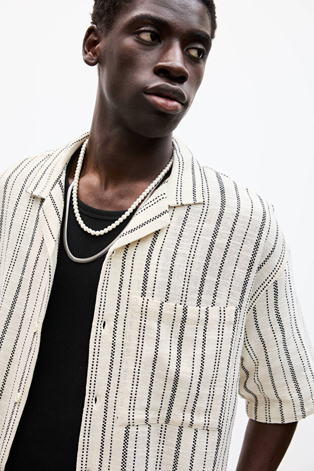 Sade çizgili gömlek - 6