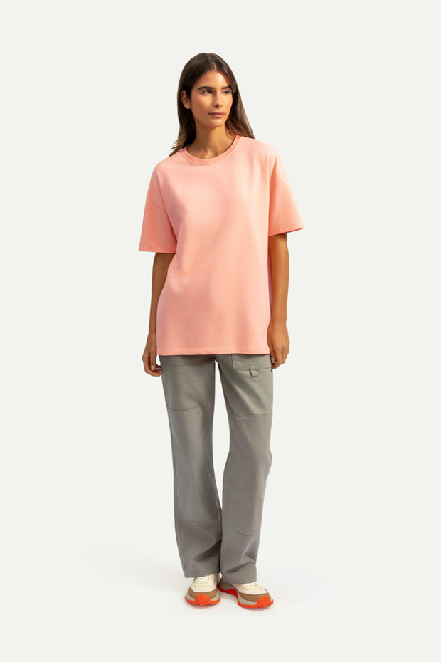 Unisex Oversize/ Relax Fit Basic T-Shirt - Canyon - 7