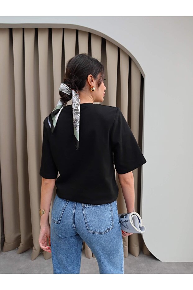 Vatkalı Kısa Kol TShirt - 6