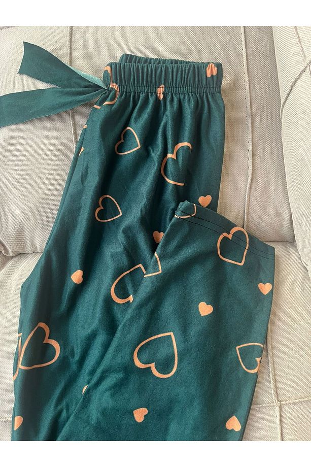 Kalp Desenli Pijama Altı - 2