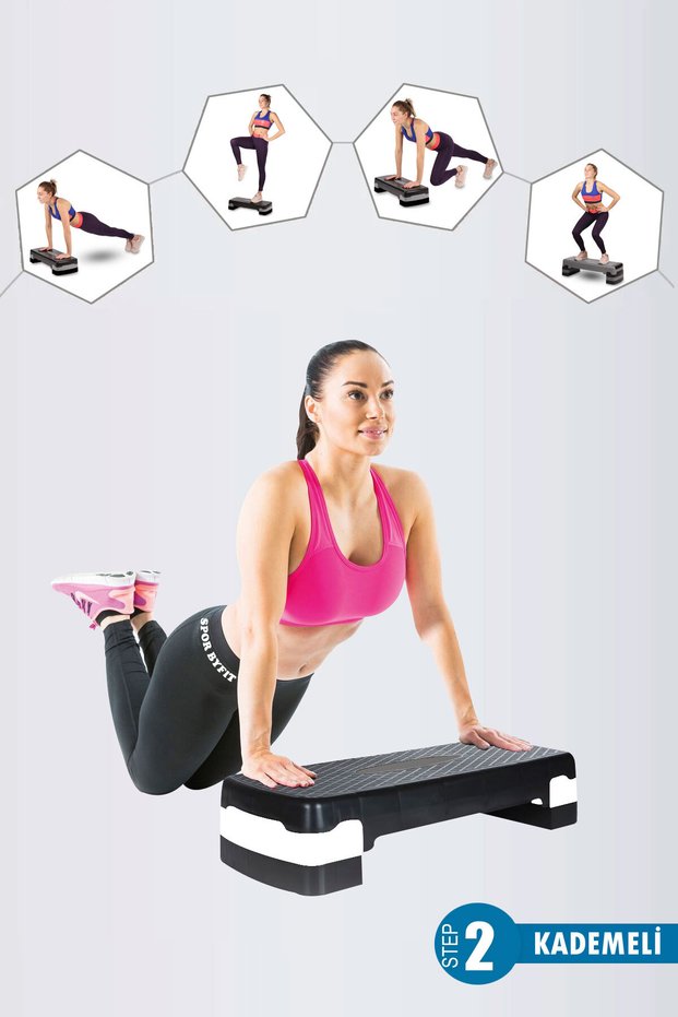2 Stage Non-Slip Base Fitness Exercise Step Board