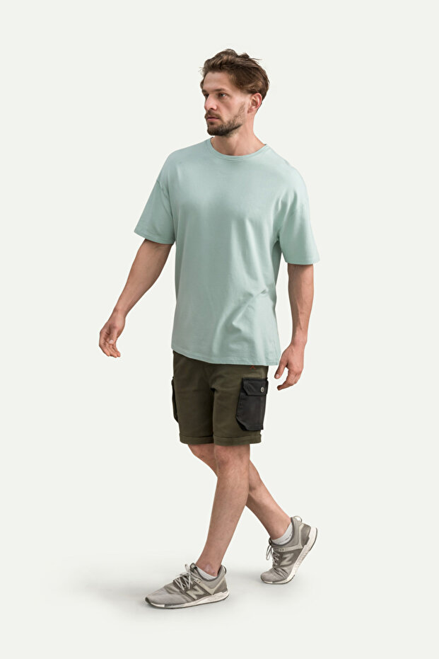 Unisex Oversize/ Relax Fit Basic T-Shirt - Mint - 3