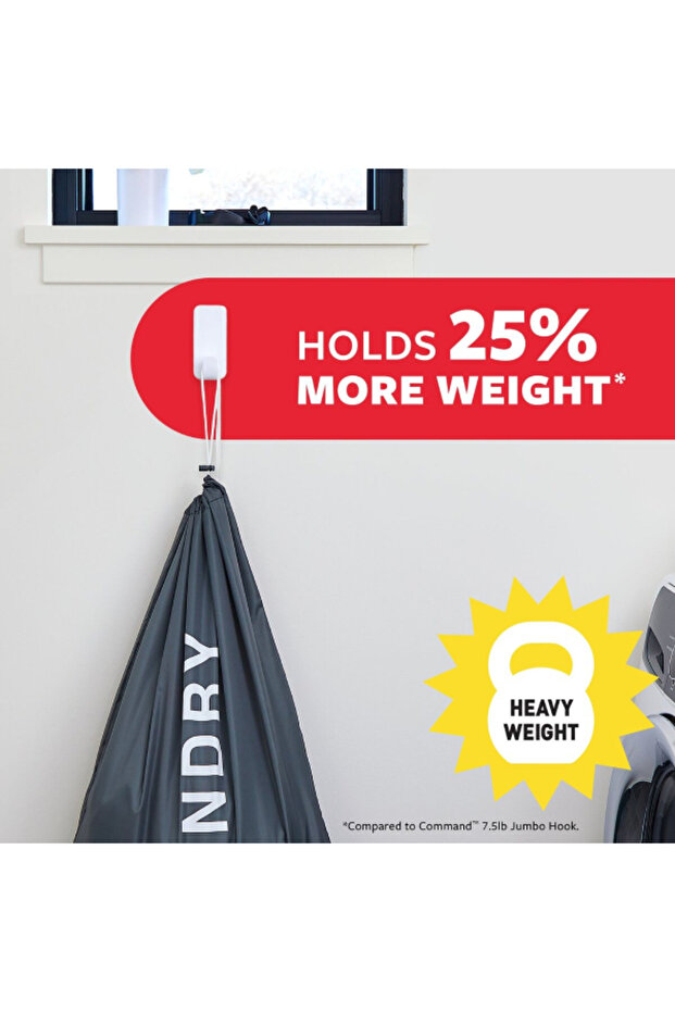 خطاف بلاستيكي لاصق ذاتي خالٍ من التلف مقاس كبير جدًا - 2