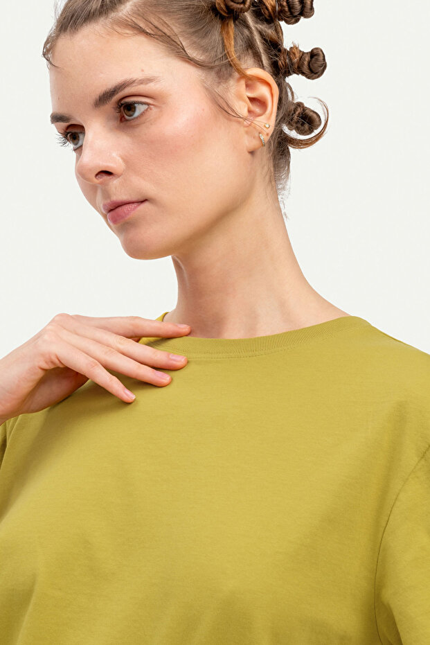 Unisex Regular Fit Basic T-Shirt - Moss - 6