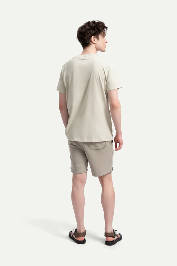 Unisex Regular Fit Basic T-Shirt - Bone - 4