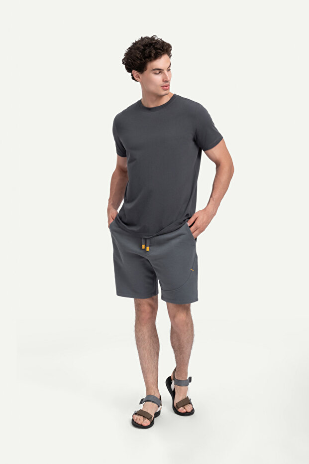 Unisex Regular Fit Basic T-Shirt - Plum - 3