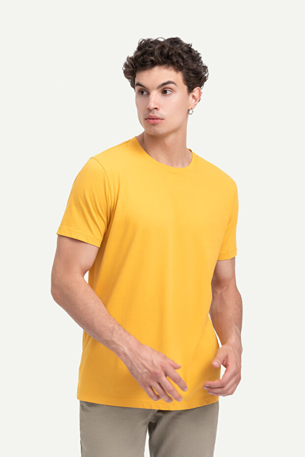 Unisex Regular Fit Basic T-Shirt - Sulphur - 2