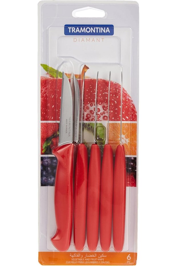Since 1911, Made In Brazil - Diamant 6 Pieces Paring Knife Set With Stainless Steel Blade