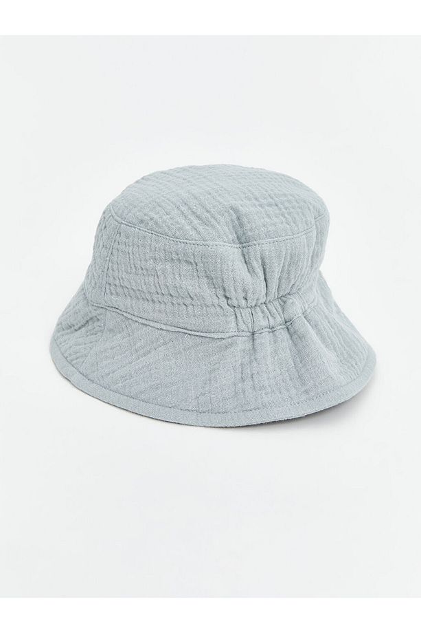 LCW baby Mavi Basic Erkek Bebek Bucket Şapka - 3