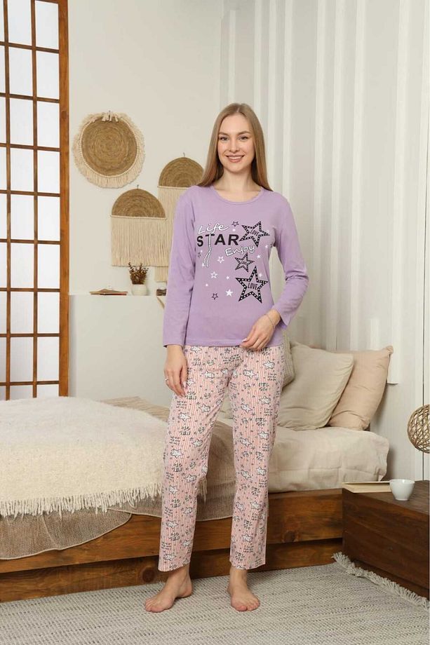 SÜPREM KISA KOL KADIN PIJAMA TAKIMI - 1