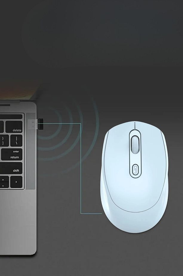 Ap-332 2in1 Bluetooth Ve 2.4ghz Şarjlı Type-c Girişli Mavi Bluetooth Kablosuz Mouse - 8