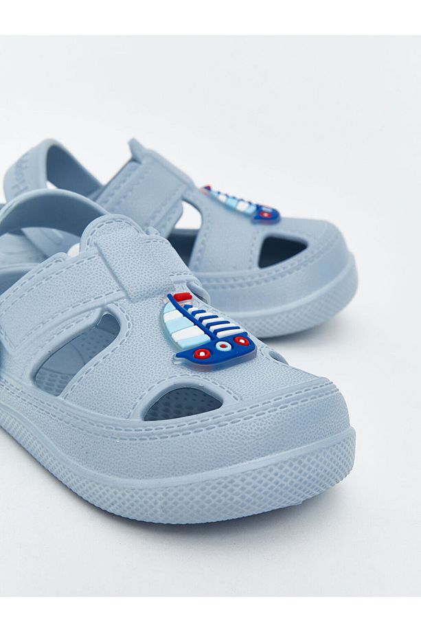 LCW STEPS Mavi Baskılı Erkek Bebek Sandalet - 3