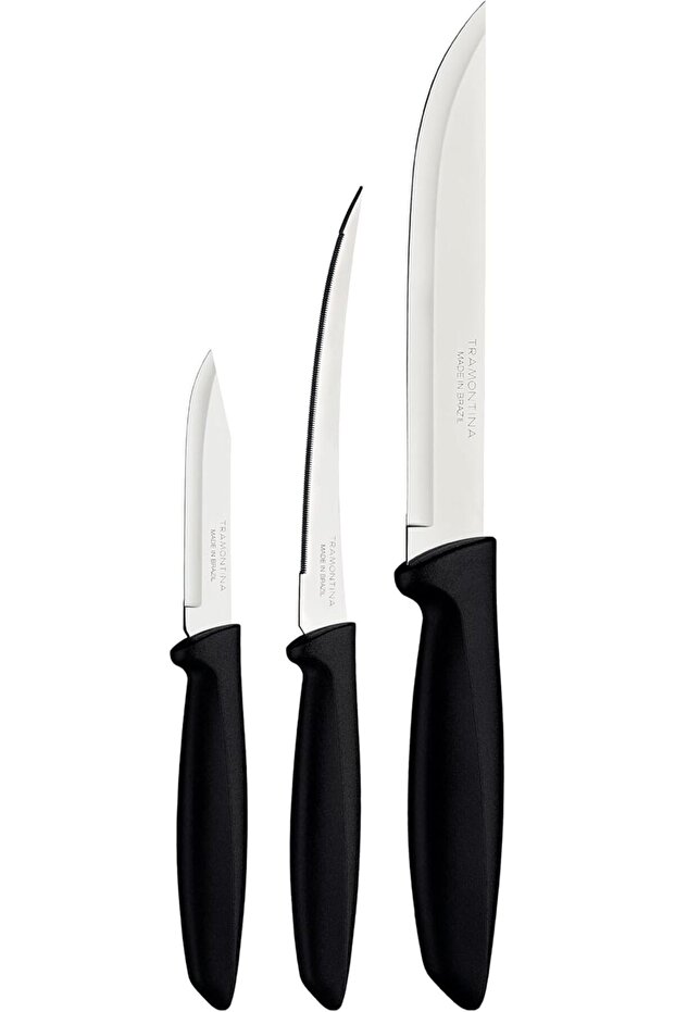 Since 1911, Made In Brazil - Plenus 3 Pieces Knife Set With Stainless Steel Blade