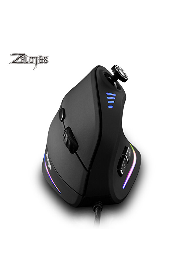 ماوس Zelotes C18 من ZELOTES C18 ماوس بصري 11 مفتاحًا بدقة 10000 نقطة في البوصة يدعم البرمجة بشكل مريح
