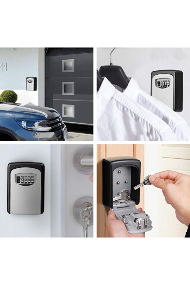 Durable Solid Cast Iron 4-Digit Code Access Key Safe Box with Code - 5