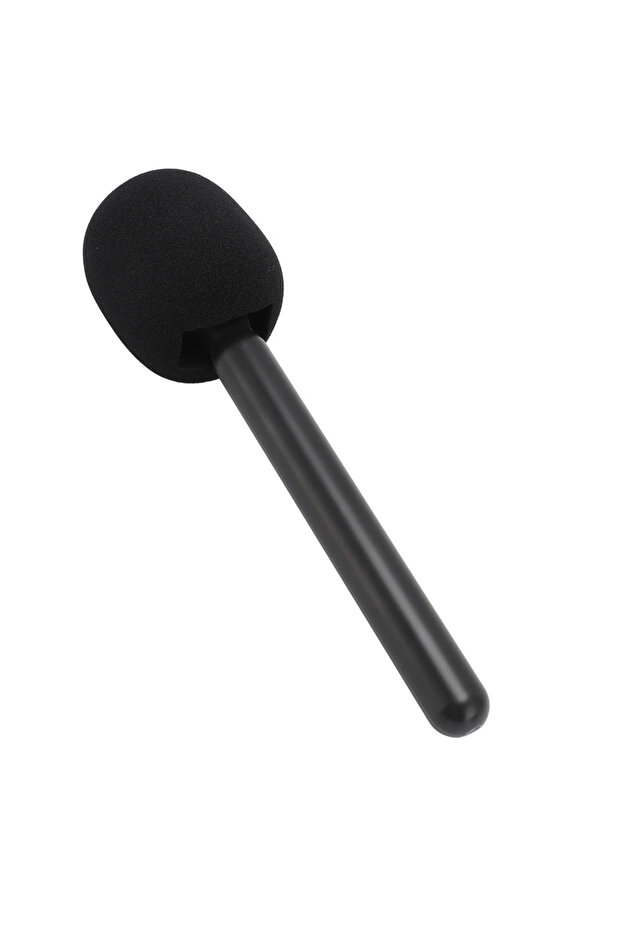 Black Wireless Mic Handheld Adapter with Windshield Foam Lightweight Interview Microphone Handle for - 1