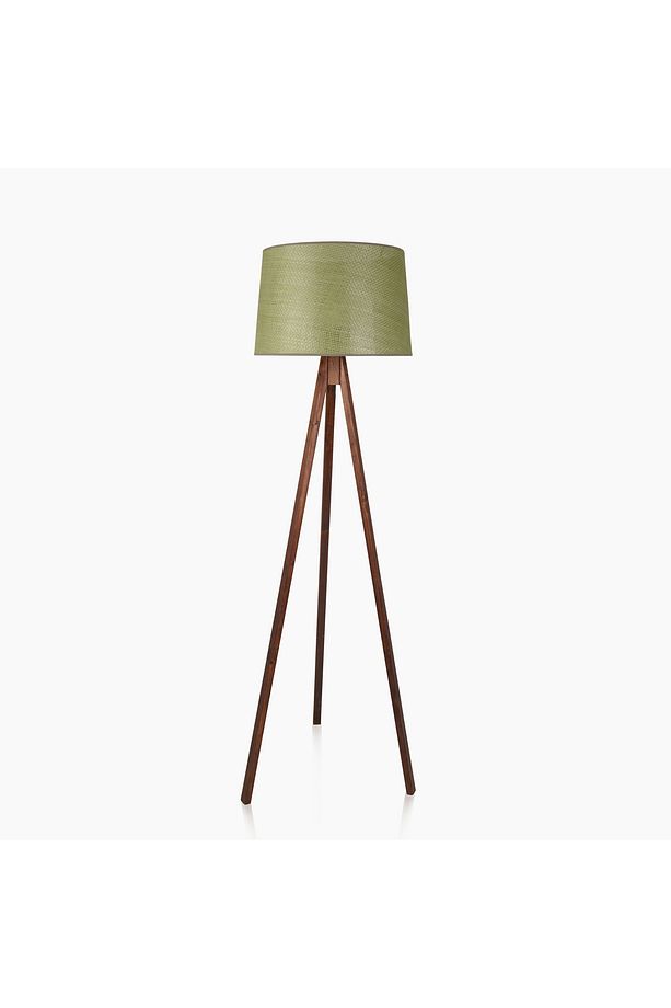 Lighting Calen Tripod Lambader - Yeşil / Ceviz - 140x35x35 cm - 3