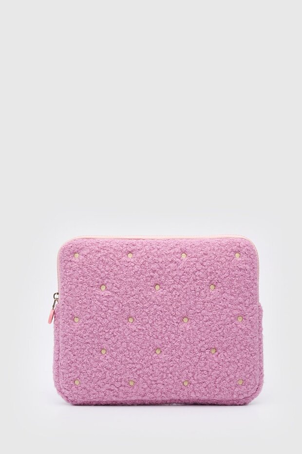 حافظة كمبيوتر لوحي منقطة مقاس 10 بوصة و11 بوصة متوافقة مع اللون الوردي - 1