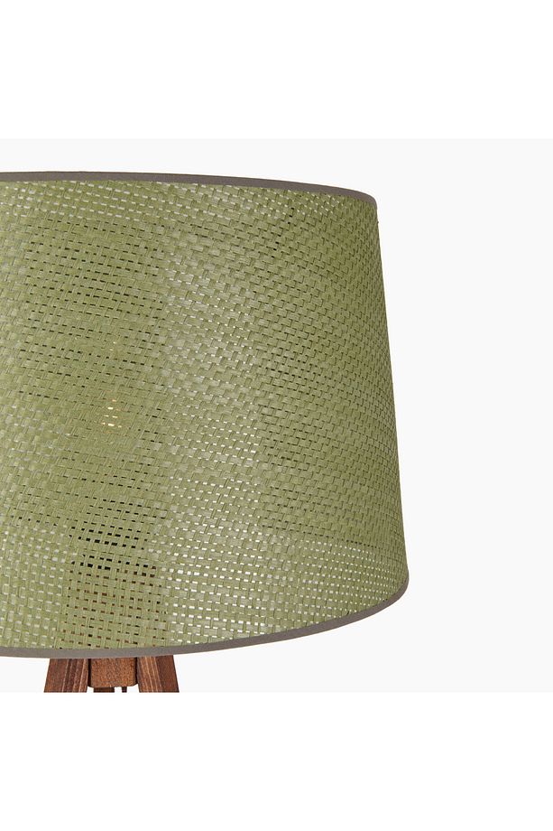 Lighting Calen Tripod Lambader - Yeşil / Ceviz - 140x35x35 cm - 2