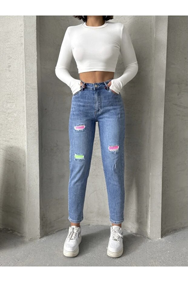 Еластични дънки тип „момче“ - 2