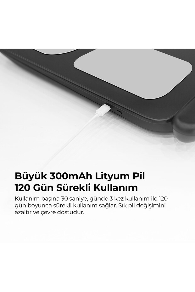 Fitsmart Pro Bluetooth 8 Elektrotlu Çok Fonksiyonlu Profesyonel Yağ Ölçer Akıllı Baskül/tartı - 6