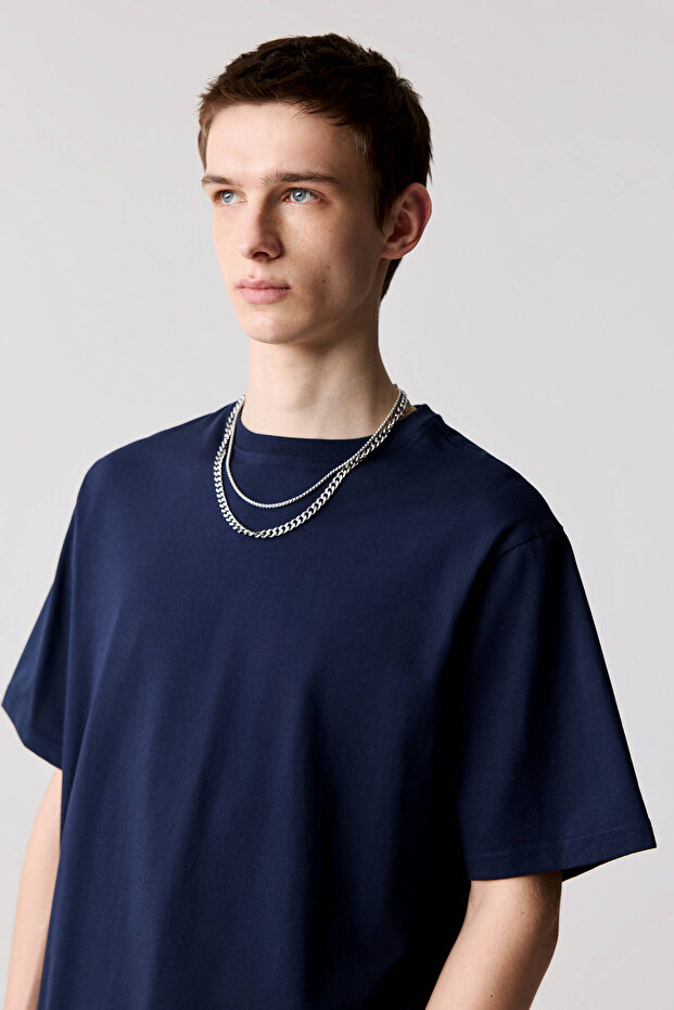 Kısa kollu basic pamuklu t-shirt - 3