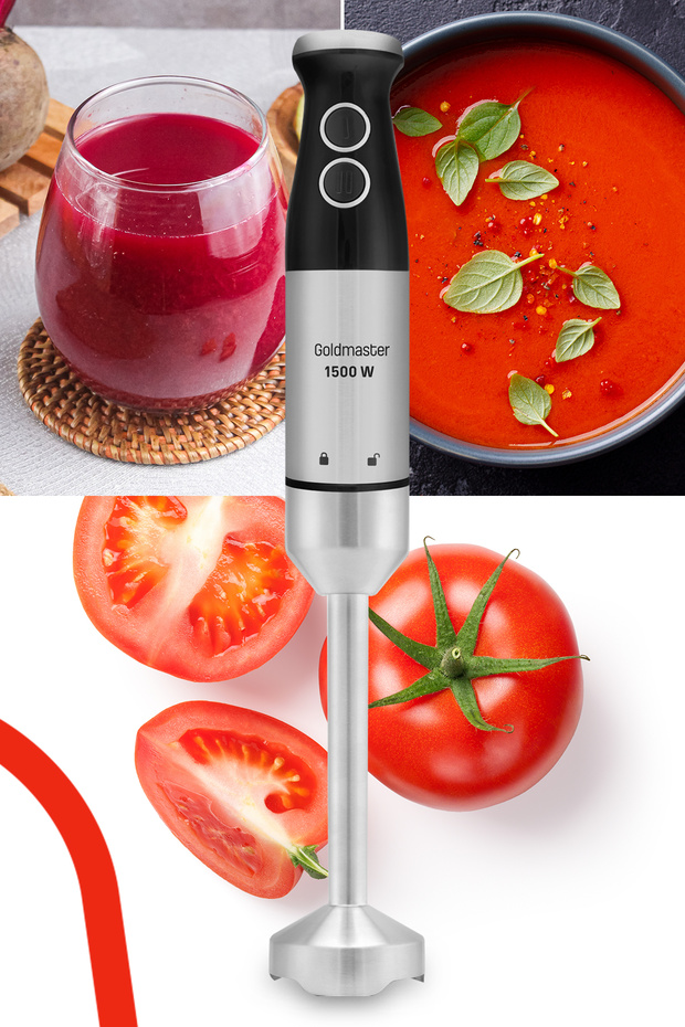 Fast Stick Inox 1500W 4 Ready Hand Blender with Money Accumulation Broken Stainless Set Gm-7205 - 5