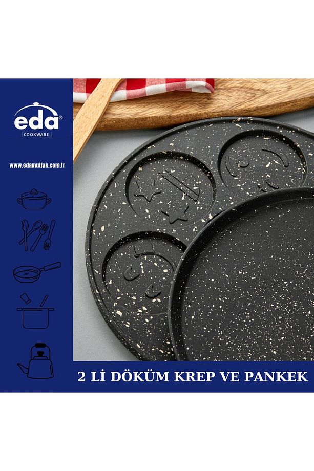 2 Lİ DÖKÜM KREP VE PANKEK TAVASI - 4