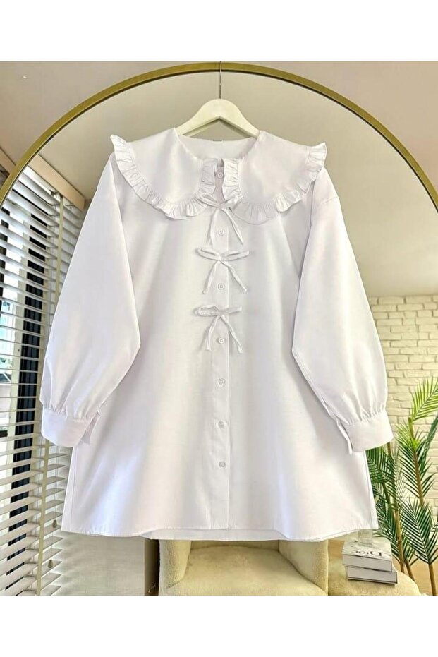 Salad Collar Bow Tunik