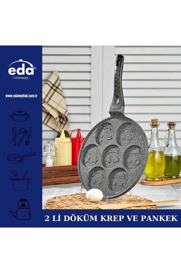 2 Lİ DÖKÜM KREP VE PANKEK TAVASI - 2