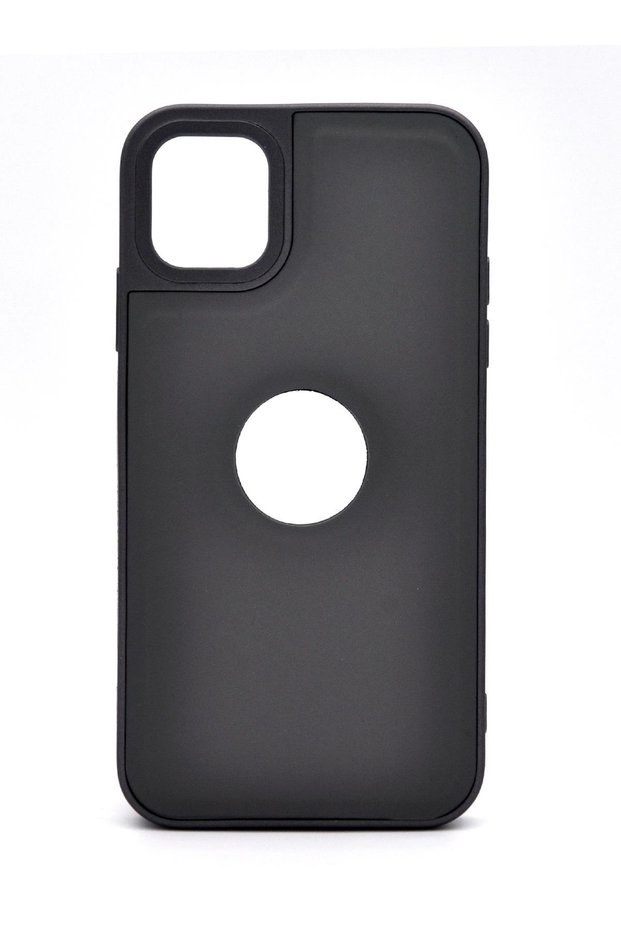 iPhone 13 Pro Compatible Leather Look Hard Cover Case Gray