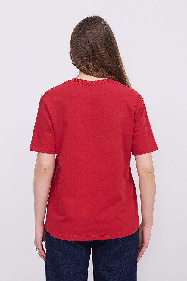 Bisiklet Yaka Basic T-shirt P10404 - 5