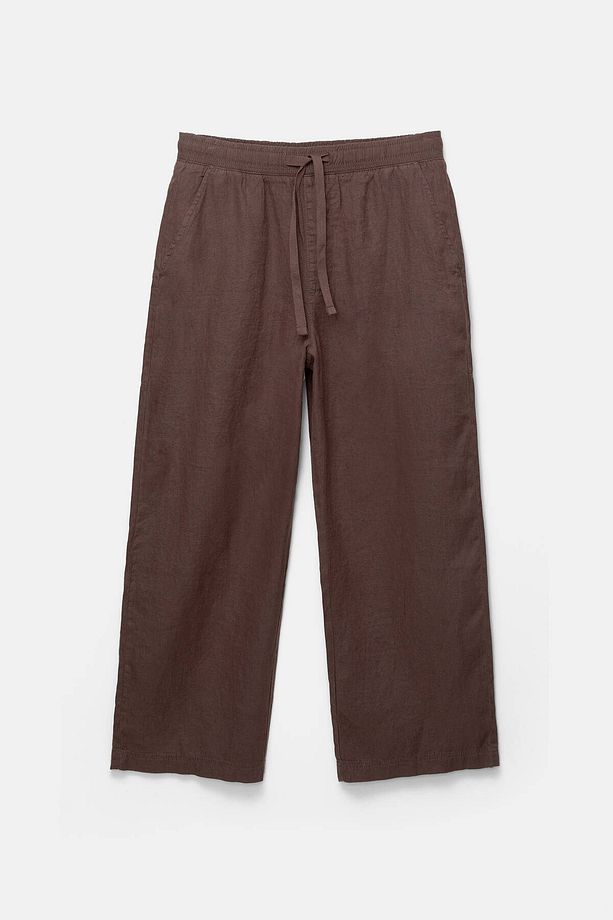 %100 keten jogger pantolon - 6