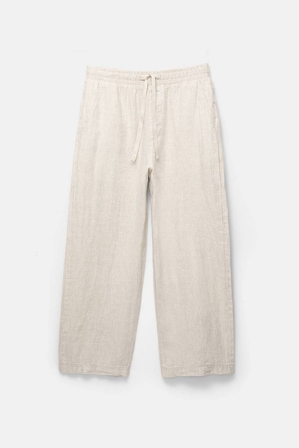 %100 keten jogger pantolon - 7
