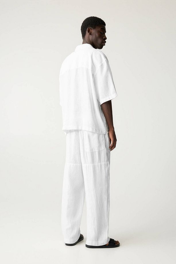 %100 keten jogger pantolon - 4