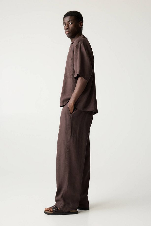 %100 keten jogger pantolon - 3