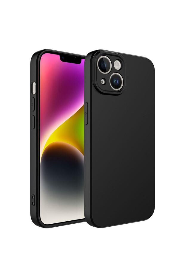 Launch Silicone Soft Colorful Cover with Velvet Inside Case Compatible for Apple iPhone 14 Mobile Phone