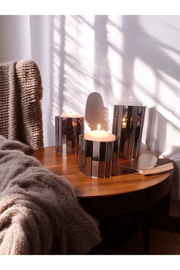 Bronz Aynalı Mumluk-şamdan Seti - 2