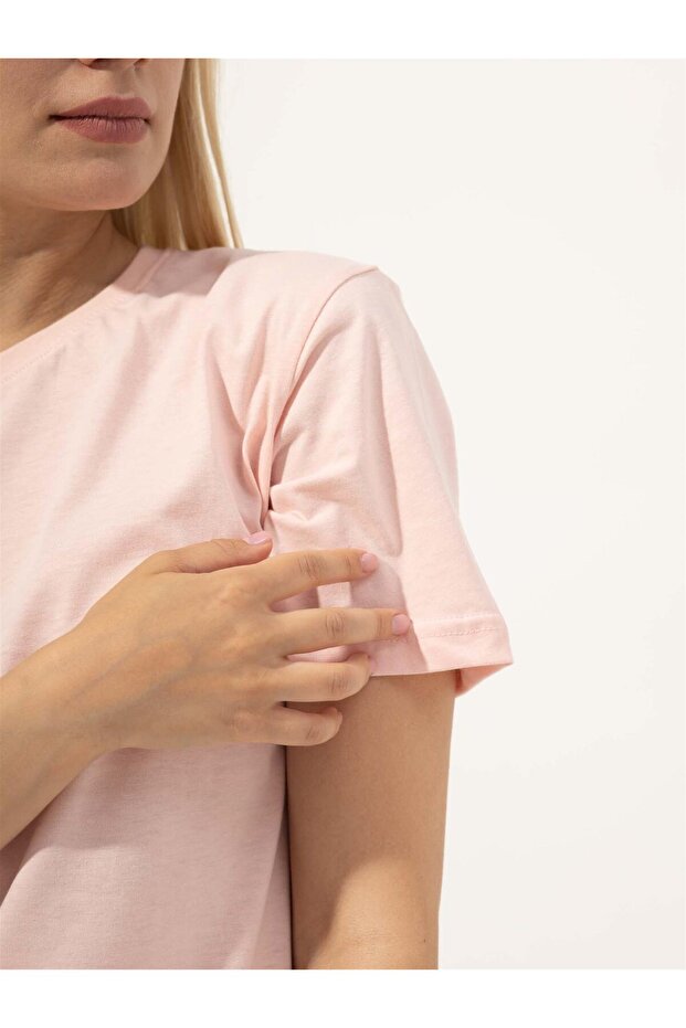 Kadın Slim Tshirt Pembe - 7