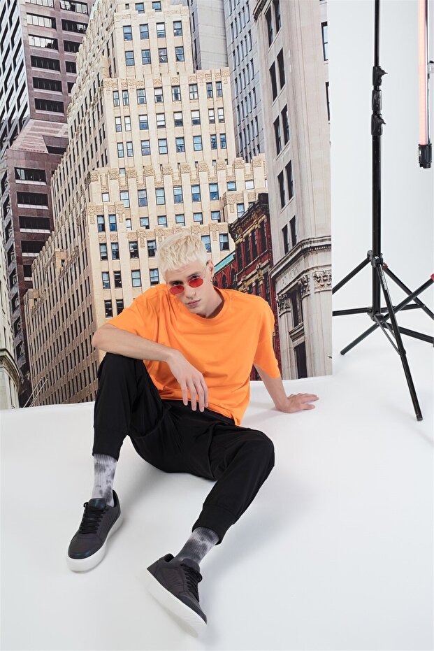 Мъжка тениска Basic Orange - 4