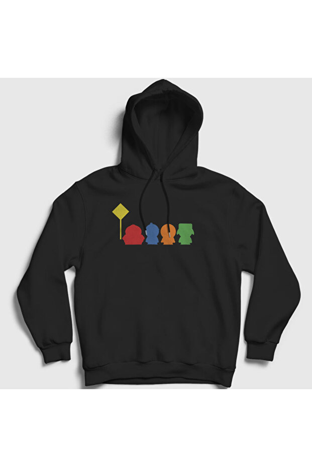 Unisex Black Bus Stop South Park Hooded Sweatshirt 216510Tt