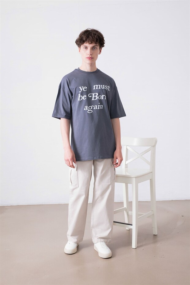 Unisex Must Be Burn Again Anthracite Tshirt
