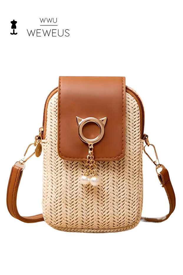 Women's Beige Color Strap Mini Bag