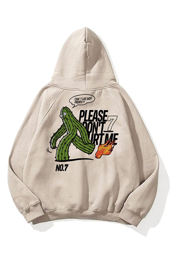 Unisex Please Dont Hurt Me Sweatshirt Hoodie Stone