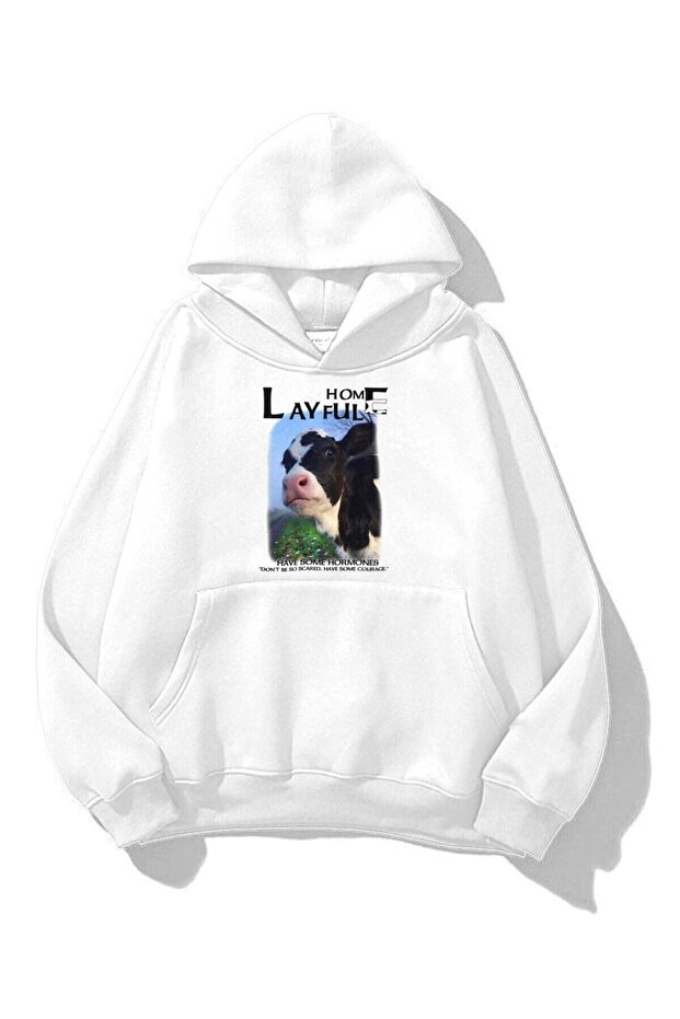 Unisex Layful By Sweatshirt Hoodie White
